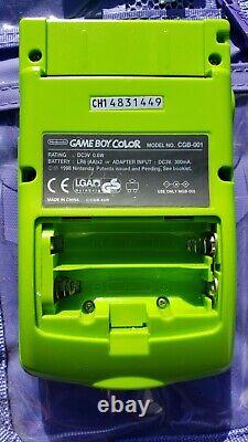 Nintendo Gameboy Color (lime green) With Retro Pokemon Carry Bag