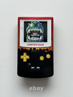 Nintendo Gameboy Color with IPS Backlit Screen, Custom Shell Jurassic Park
