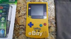 Nintendo Gameboy Color with backlit ags101 mod Pokemon Edition shell