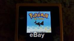 Nintendo Gameboy Color with backlit ags101 mod Pokemon Edition shell
