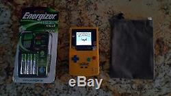 Nintendo Gameboy Color with backlit ags101 mod Pokemon Edition shell