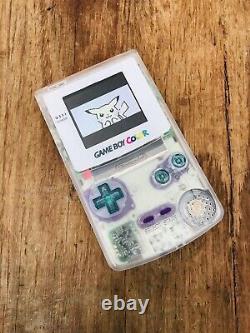 Nintendo Gameboy Colour Color Clear Teal Purple Game Console IPS V2 GBC Backlit