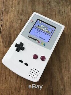 Nintendo Gameboy Colour Color White DMG Look Handheld Gaming Console BACKLIT IPS