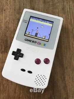 Nintendo Gameboy Colour Color White DMG Look Handheld Gaming Console BACKLIT IPS