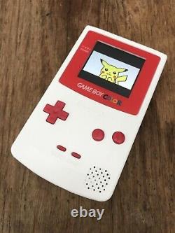 Nintendo Gameboy Colour Color White Red Handheld Gaming Console BACKLIT IPS