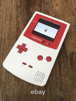 Nintendo Gameboy Colour Color White Red Handheld Gaming Console BACKLIT IPS