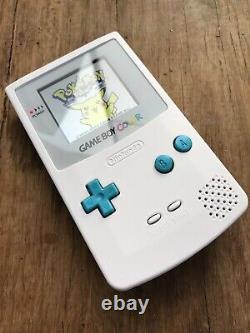 Nintendo Gameboy Colour Color White Teal Handheld Gaming Console BACKLIT IPS