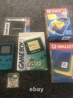 Nintendo Gameboy Colour (Complete in Box) Teal with game