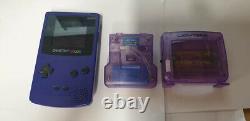 Nintendo Gameboy Colour Purple With light magnifier & Battery pack 2 games