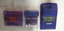 Nintendo Gameboy Colour Purple With light magnifier & Battery pack 2 games