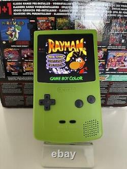 Nintendo Gameboy Colour with Brand New 2024 AMOLED Screen Mod Custom Green