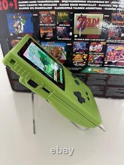 Nintendo Gameboy Colour with Brand New 2024 AMOLED Screen Mod Custom Green