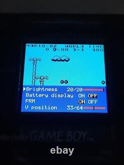 Nintendo Gameboy DMG-01 Backlight IPS V5 changeable background colour- Smoke