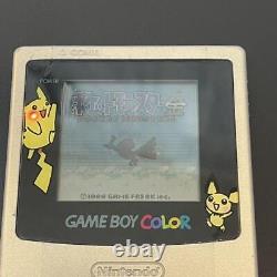 Nintendo Gameboy GBC Color Pokemon Center Limited Edition Gold Color