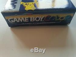 Nintendo Gameboy Game boy Color POKEMON PIKACHU Console RARE Boxed Sealed 1SIDE