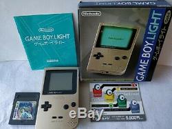 Nintendo Gameboy Light Gold color console MGB-10 Boxed and Game set/tested-b511