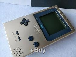 Nintendo Gameboy Light Gold color console MGB-10 Boxed and Game set/tested-b511