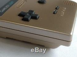 Nintendo Gameboy Light Gold color console MGB-101 Boxed set/Backlight OK-F8