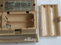 Nintendo Gameboy Light Gold color console MGB-101 Boxed set/Backlight OK-F8
