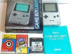 Nintendo Gameboy Light Silver color console MGB-101 Boxed set/Backlight OK-E8