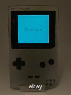 Nintendo Gameboy Light console Silver color MGB-101 GBL Tested Good+ From JAPAN