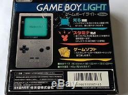 Nintendo Gameboy Light silver color console Boxed set tested/Backlight OK-Q6