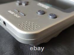 Nintendo Gameboy Light silver color console HGB-101, working -f1120