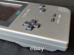 Nintendo Gameboy Light silver color console HGB-101, working -f1120