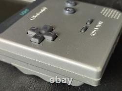 Nintendo Gameboy Light silver color console HGB-101, working -g0301