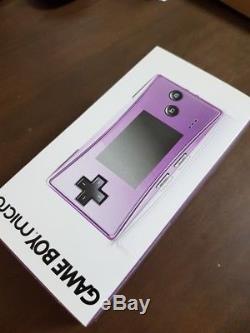 Nintendo Gameboy Micro Purple color console set/console, manual, boxed JAPAN used