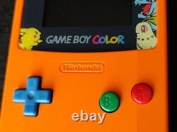 Nintendo Gameboy color Pokemon Limited edition Orange color console set -f0906