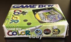 Nintendo Kiwi Game Boy Color Pokemon Crystal Limited Edition Bundle-New Battery