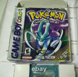 Nintendo Pokemon Crystal Version GameBoy Color Complete In Box NEW BATTERY