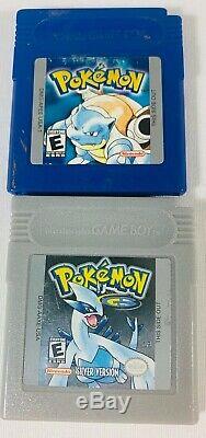 Nintendo Pokemon GameBoy Color Games Lot Red Blue Red Gold Crystal Silver