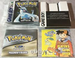 Nintendo Pokemon Gameboy Color Silver Version Box Manual Book + Inserts No Game