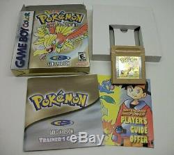 Nintendo Pokemon Gold Version GameBoy Color GBC COMPLETE IN BOX NEW SAVE BATTERY