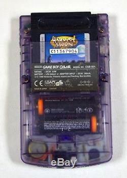 Nintendo Transparent Gameboy Color Console & 9 Games, Zelda, Wario Land 2, Mario