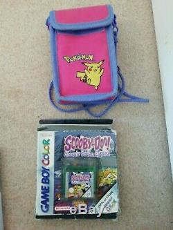 Original Game boy 1989 & Game boy colour Pikachu 2 gameboys plus case, games