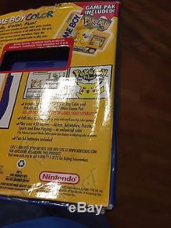 Original Gameboy Color Pokemon Yellow Edition Pikachu Limited Edition/box BONUS