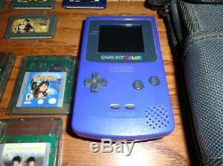 Original Nintendo Game Boy Color handheld console with 24 games GBA too & extras