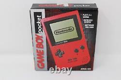 Original Nintendo Game Boy Pocket Console Red Color Box & Instructions Only