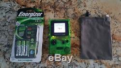 Original Nintendo Gameboy Color with backlit ags101 mod Clear Green shell