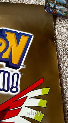 Original Pokemon Nintendo Game Boy Color Gold Silver Store Display Poster 33x23