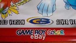 POKEMON GOLD SILVER GBC VINYL BANNER Nintendo Display GAME BOY COLOR Promo RARE