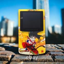 PREMIUM GBC Game Boy Color IPS screen & custom shell with box Dragon Ball, Goku