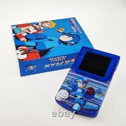 PREMIUM GBC Game Boy Color IPS screen & custom shell with box Mega Man