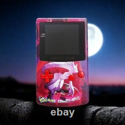 PREMIUM GBC Game Boy Color IPS screen & custom shell with box Mewtwo