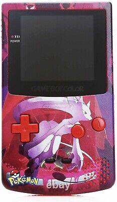 PREMIUM GBC Game Boy Color IPS screen & custom shell with box Mewtwo