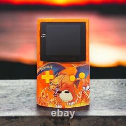 PREMIUM Game Boy Color Custom shell & box, IPS screen Charizard
