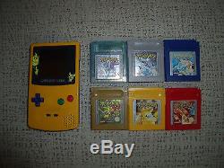 Packgame Boy Color Pikachu+pokemon Cristal+plata+azul+oro+amarillo+rojopal Esp